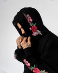 HODDIE OVERSIZE BORDADO ROSE NEGRO