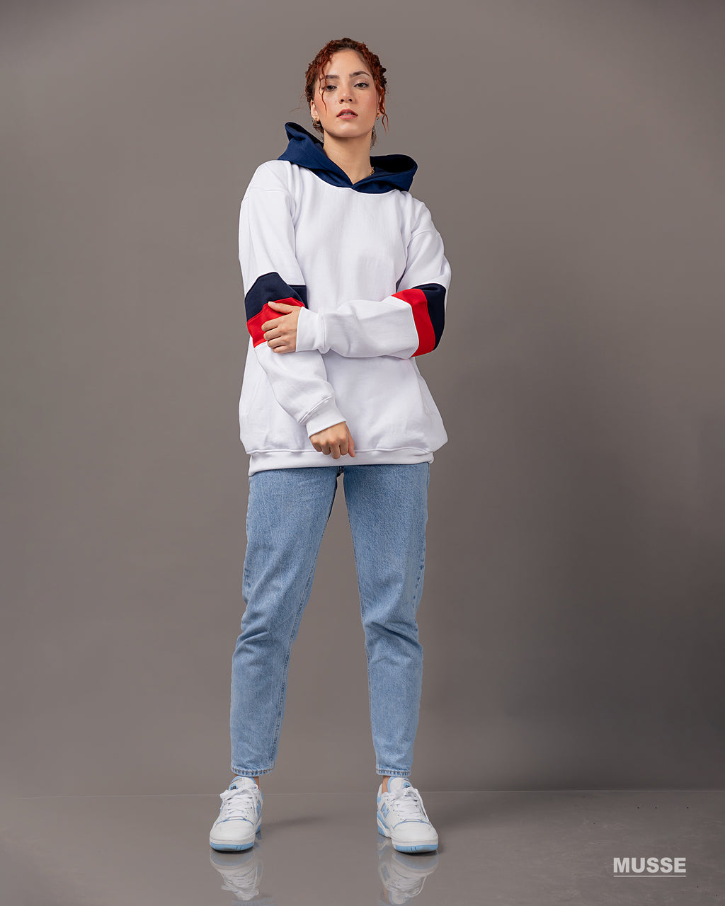 HODDIE TRICOLORS BLANCO