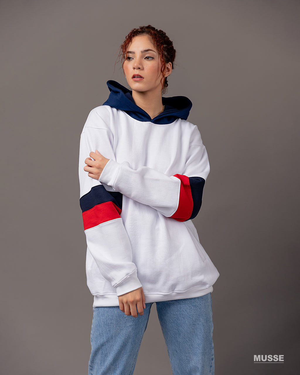 HODDIE TRICOLORS BLANCO
