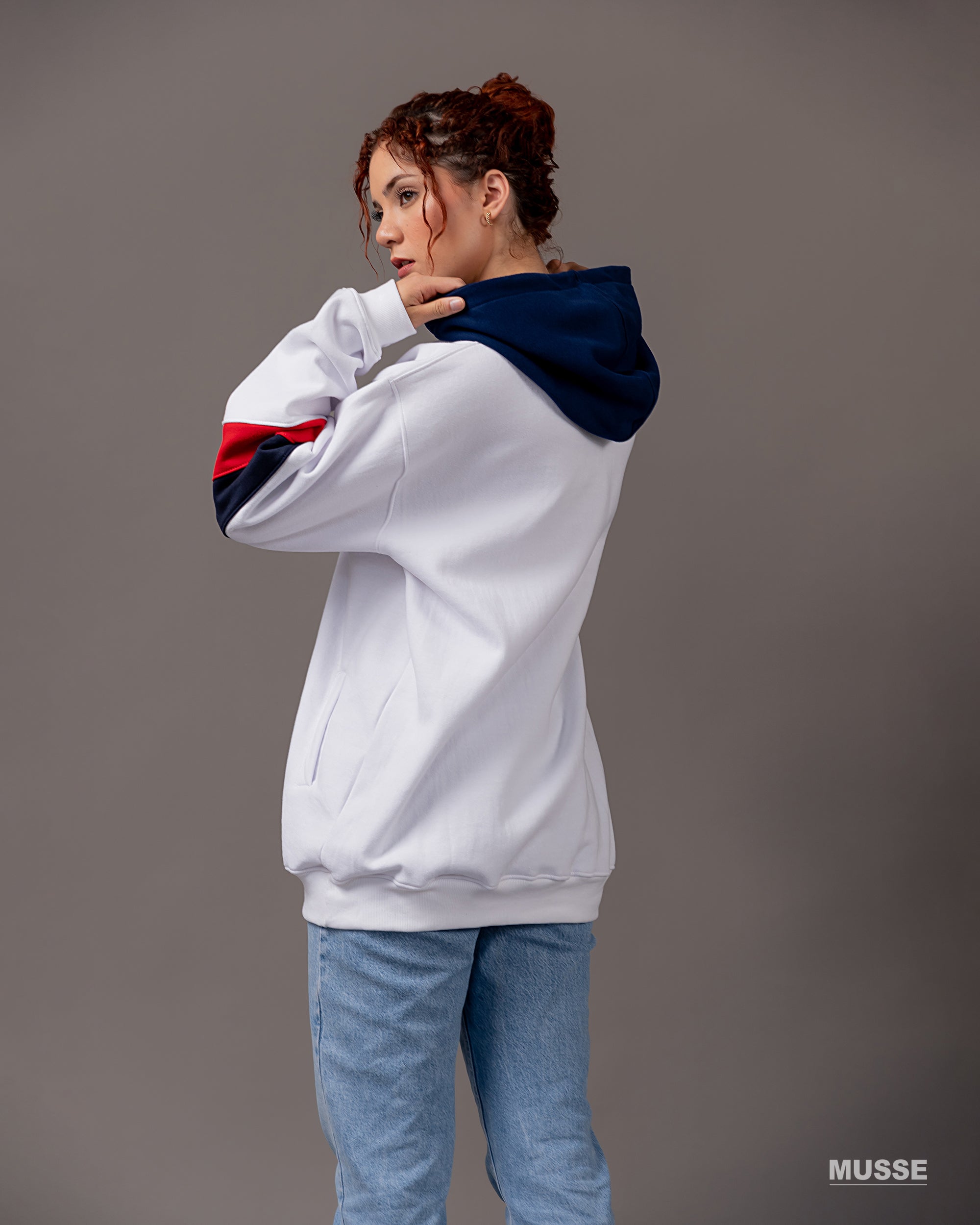HODDIE TRICOLORS BLANCO