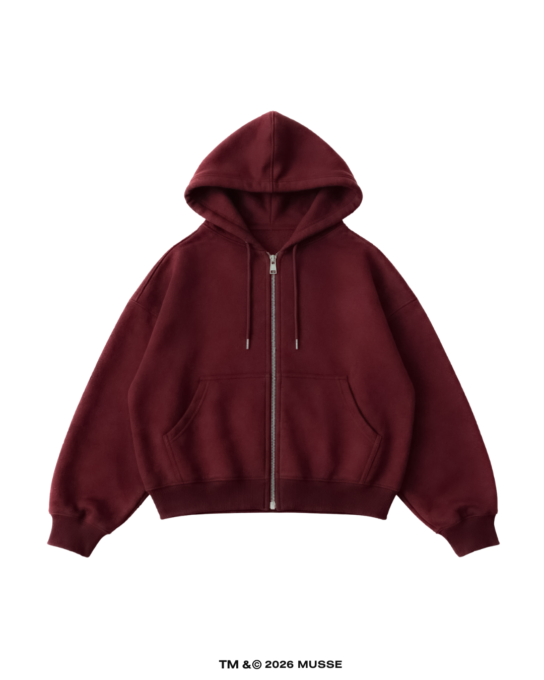 ZIP HOODIE — VINO
