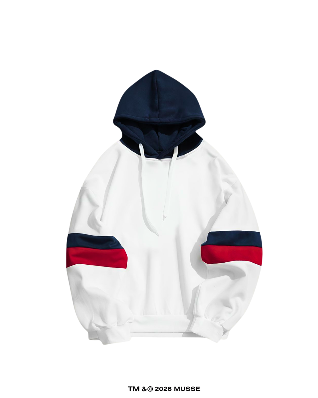 HOODIE TRICOLORS BLANCO