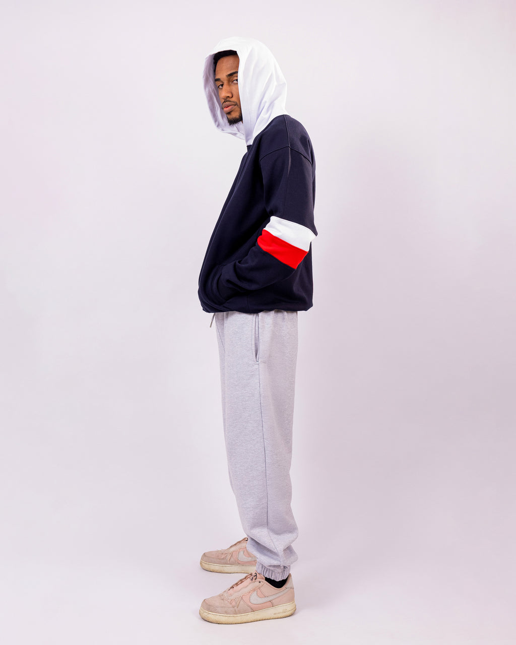 HOODIE TRICOLORS AZUL